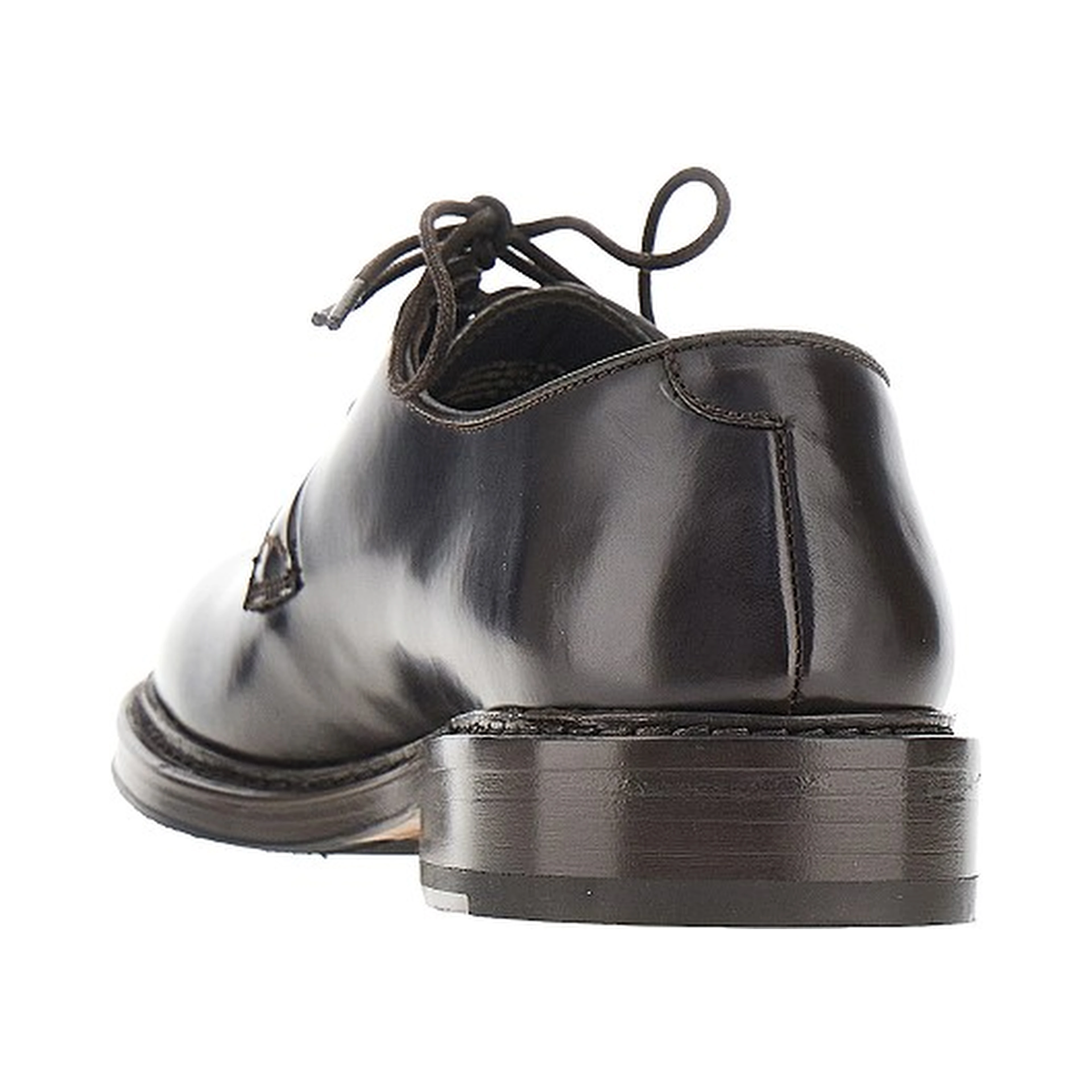 Brushed leather lace-up shoes