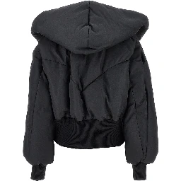 Cotton-blend padded bomber jacket