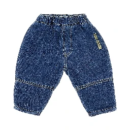 Denim pants with logo embroidery