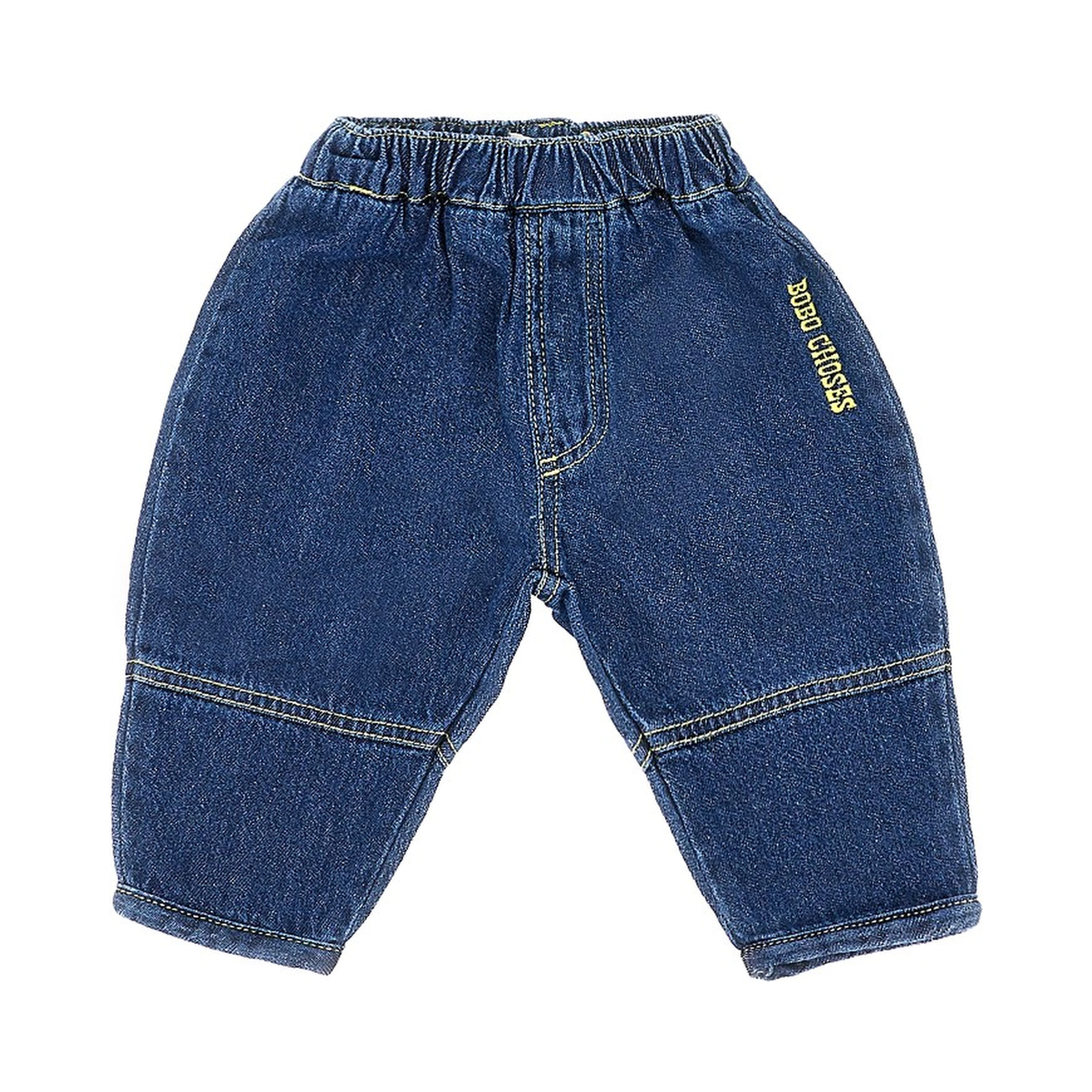 Denim pants with logo embroidery