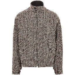 Knitted blouson with chevron motif