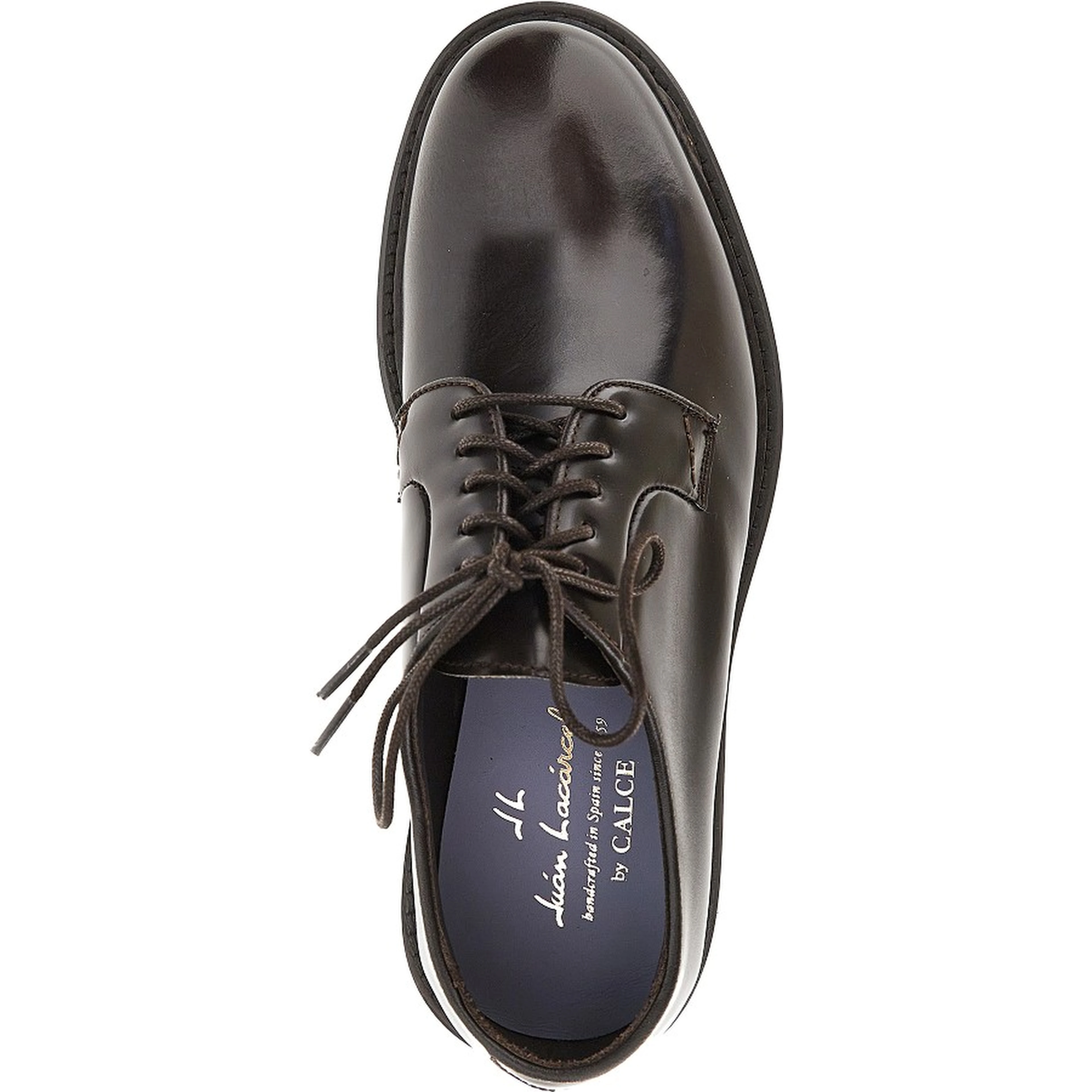 Brushed leather lace-up shoes