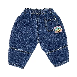 Denim pants with logo embroidery