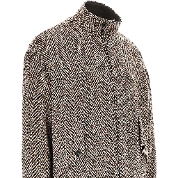 Knitted blouson with chevron motif