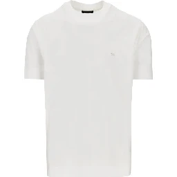 Lyocell and cotton blend T-shirt with logo