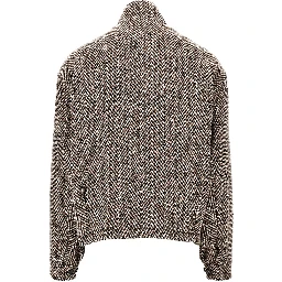 Knitted blouson with chevron motif