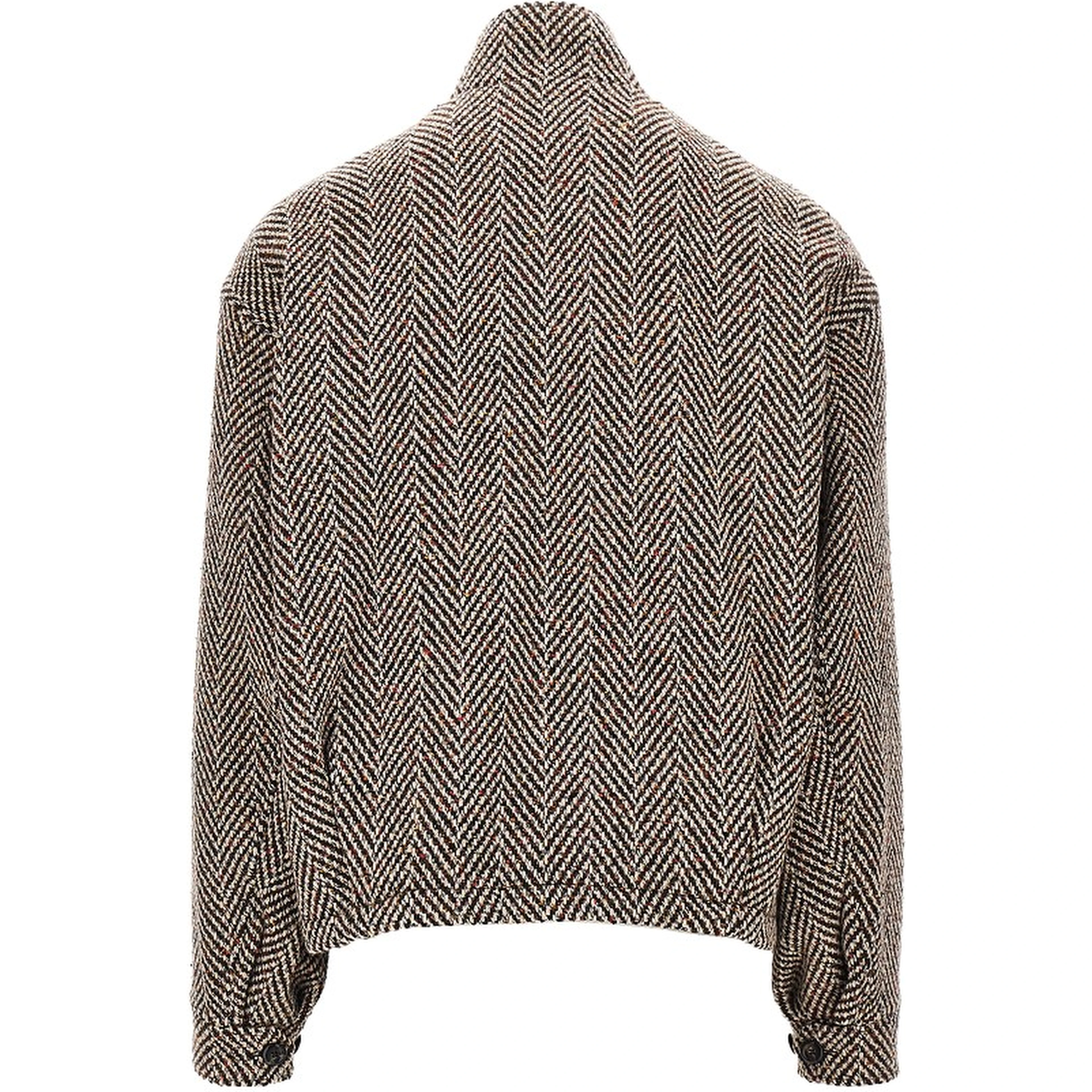 Knitted blouson with chevron motif