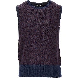 Cashmere and wool vest with diamonds motif