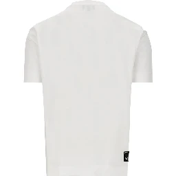 Lyocell and cotton blend T-shirt with logo