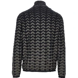 Knitted turtleneck with chevron motif