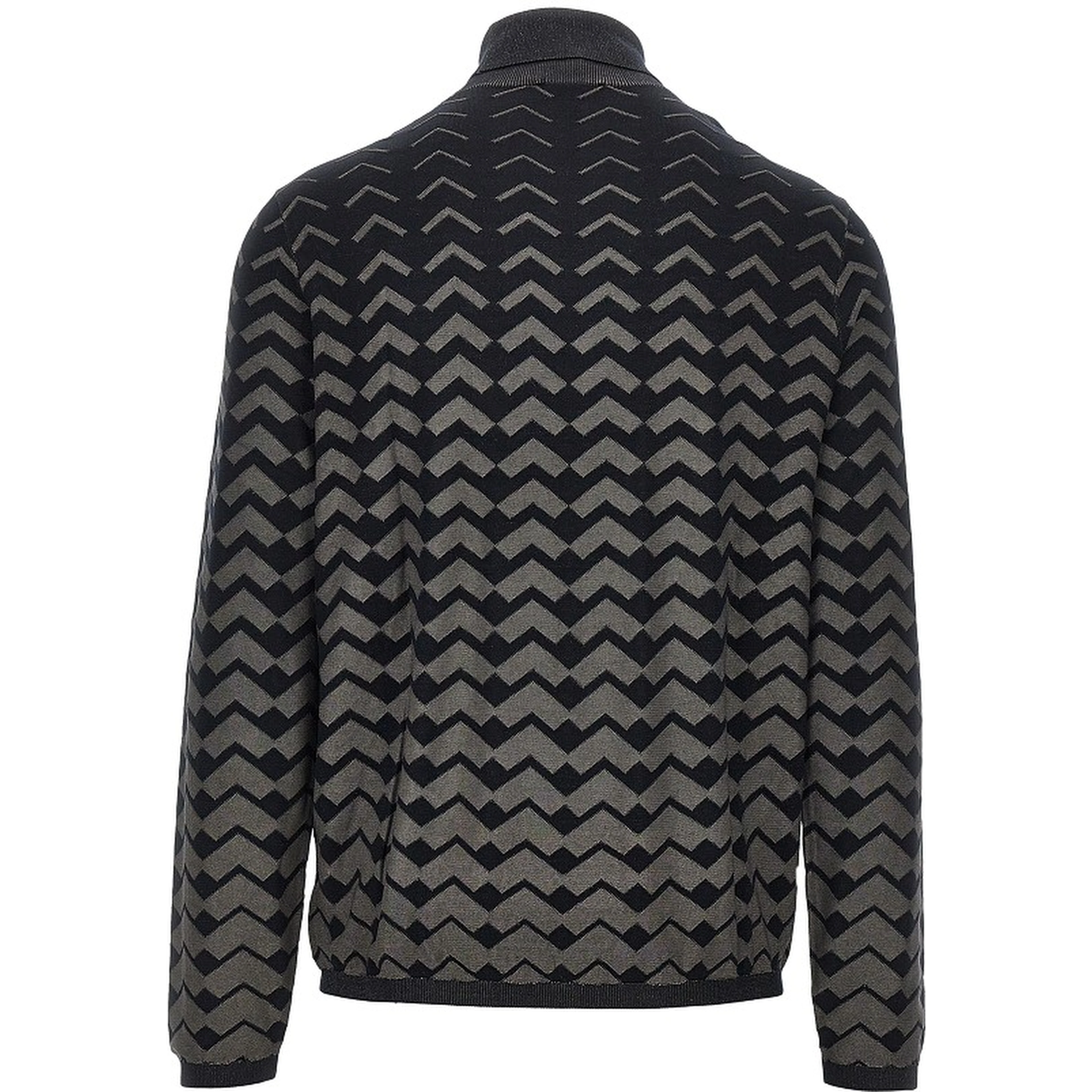 Knitted turtleneck with chevron motif