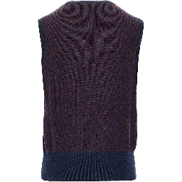 Cashmere and wool vest with diamonds motif