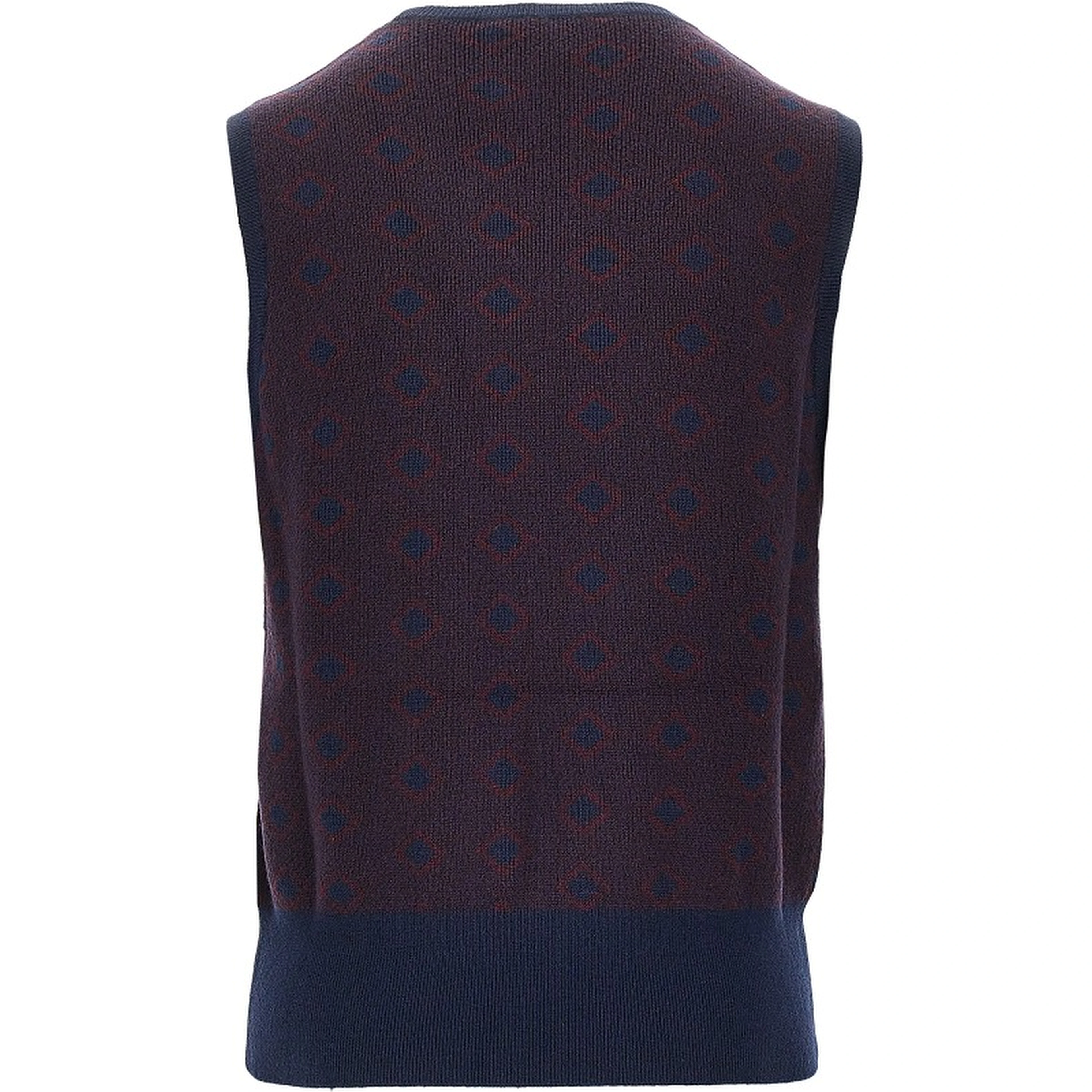 Cashmere and wool vest with diamonds motif