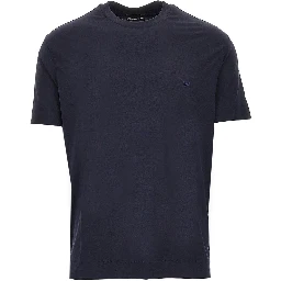 Stretch jersey T-shirt with Eagle embroidery