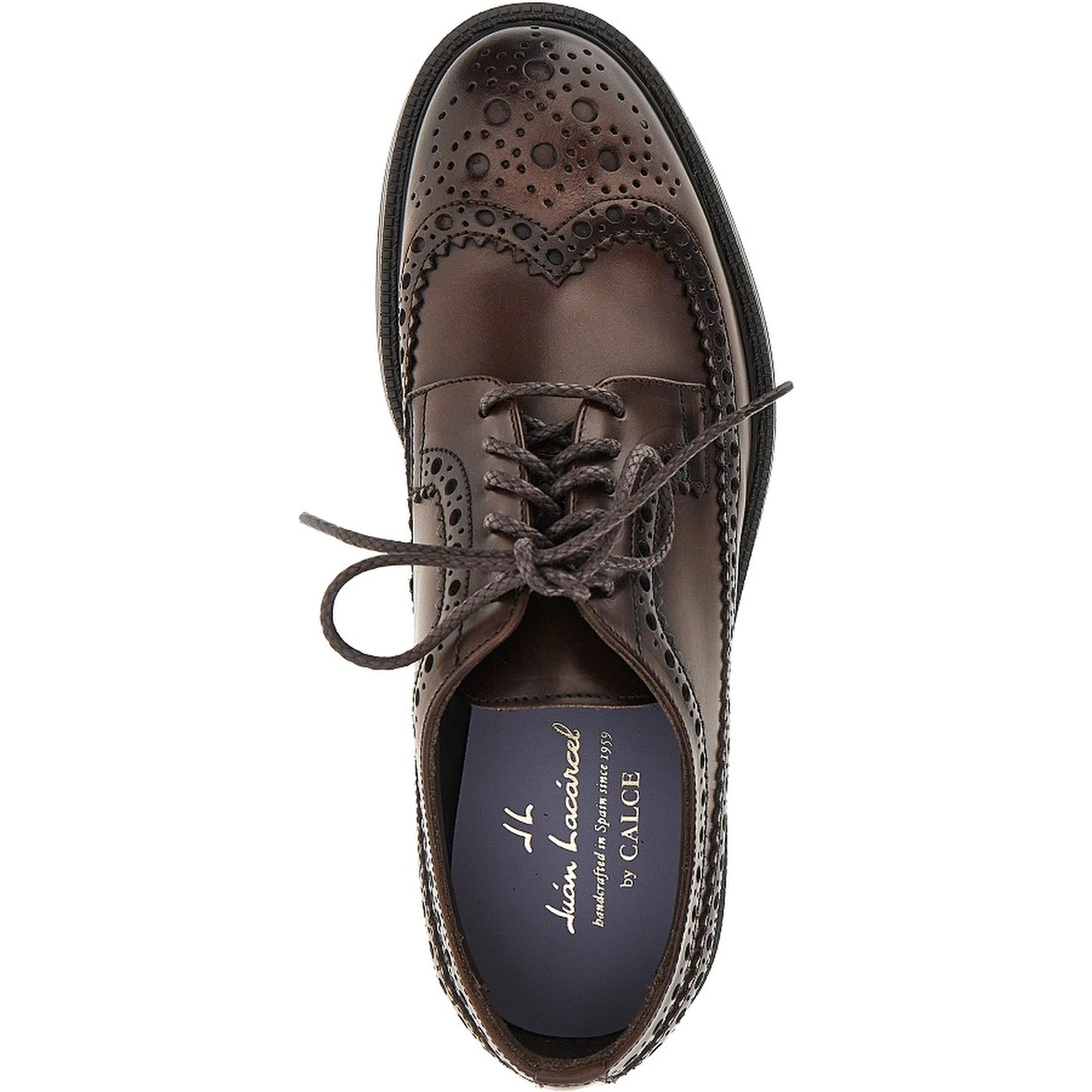 Brushed leather lace-up shoes