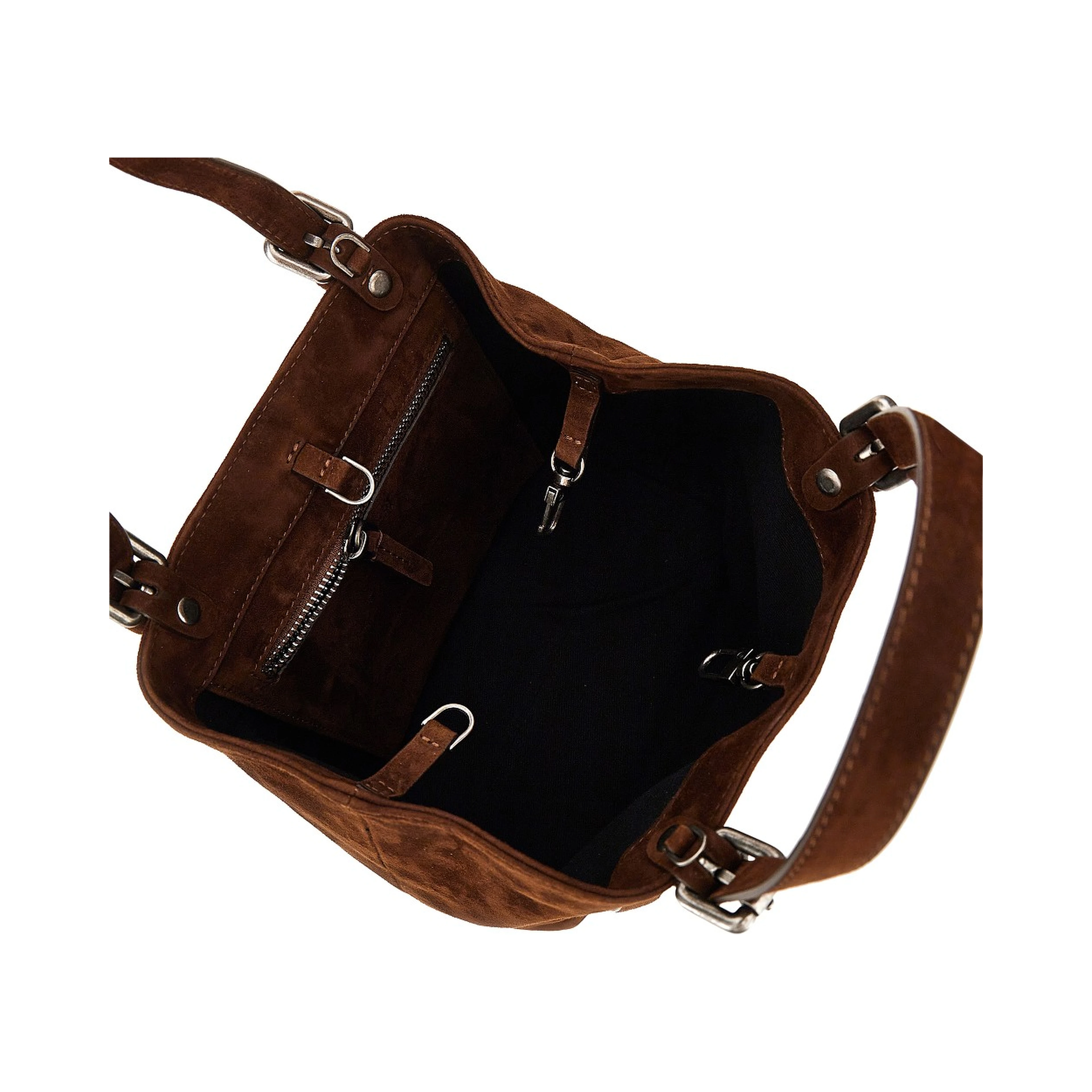 Suede leather small 'Galatea' bag