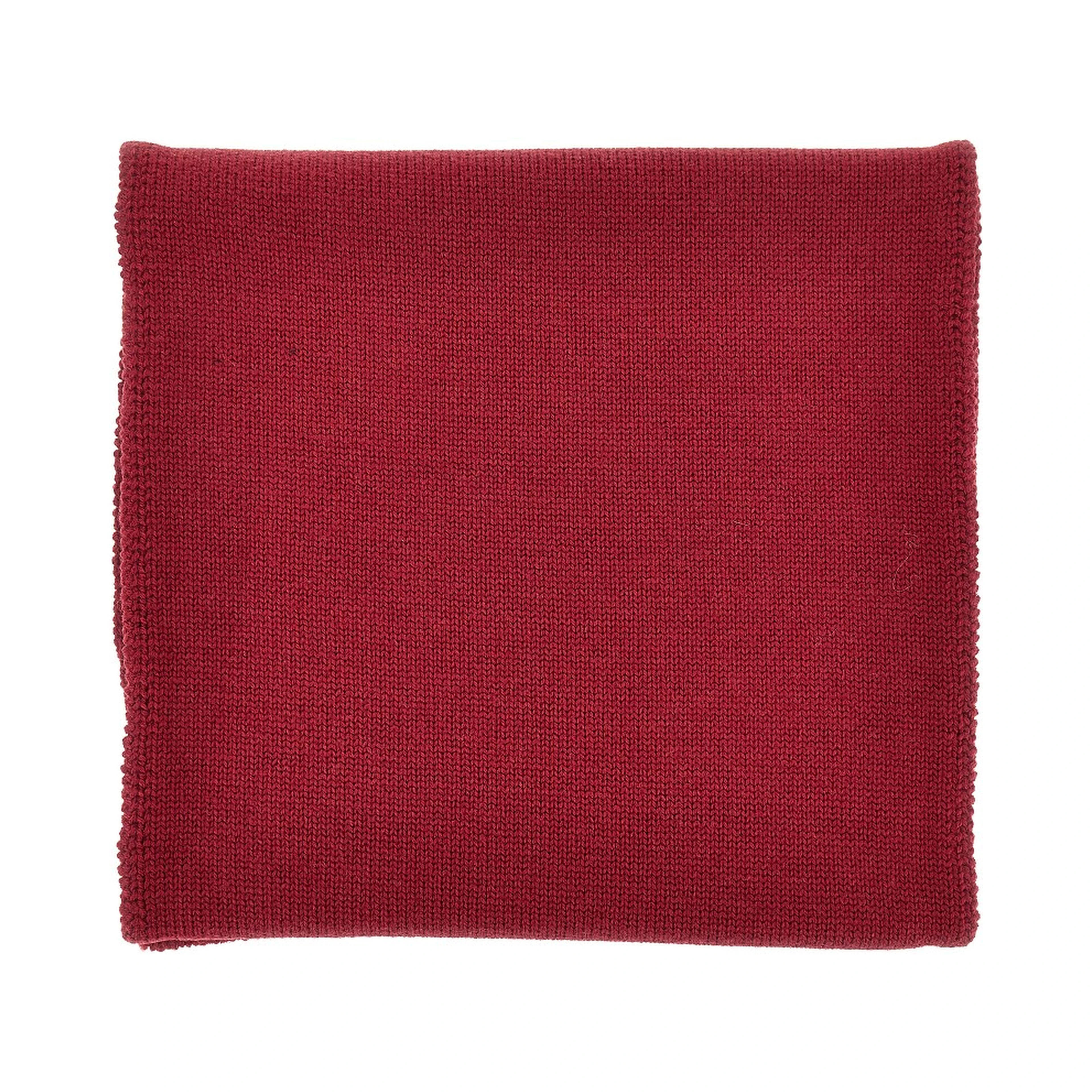 Wool scarf with logo embroidery