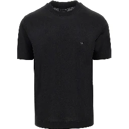Lyocell and cotton blend T-shirt with logo