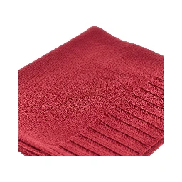 Wool scarf with logo embroidery