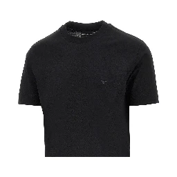 Lyocell and cotton blend T-shirt with logo