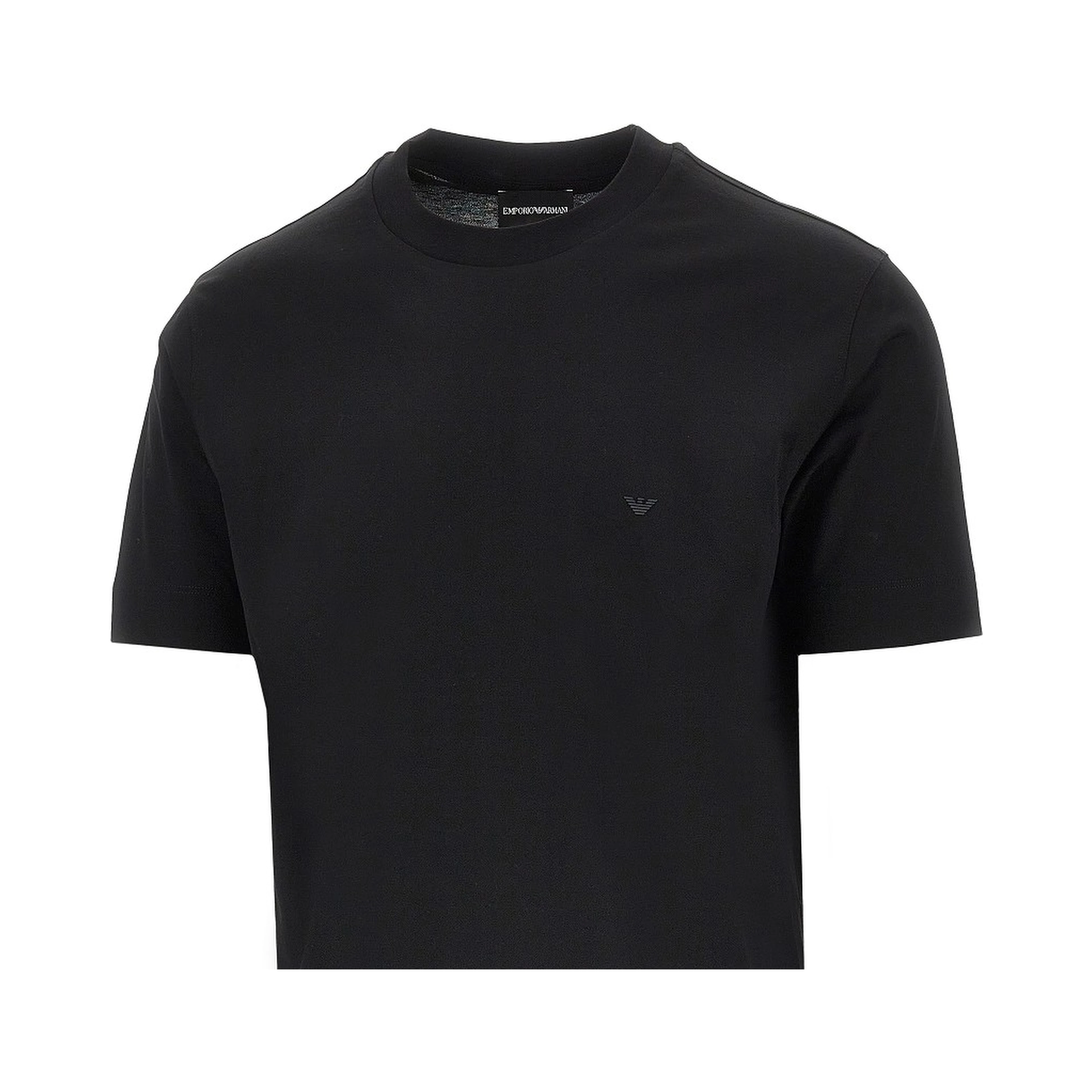 Lyocell and cotton blend T-shirt with logo