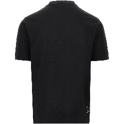 Lyocell and cotton blend T-shirt with logo