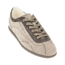 Nubuck leather Slim sneakers