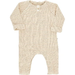 Striped cotton-blend romper suit
