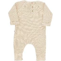 Striped cotton-blend romper suit
