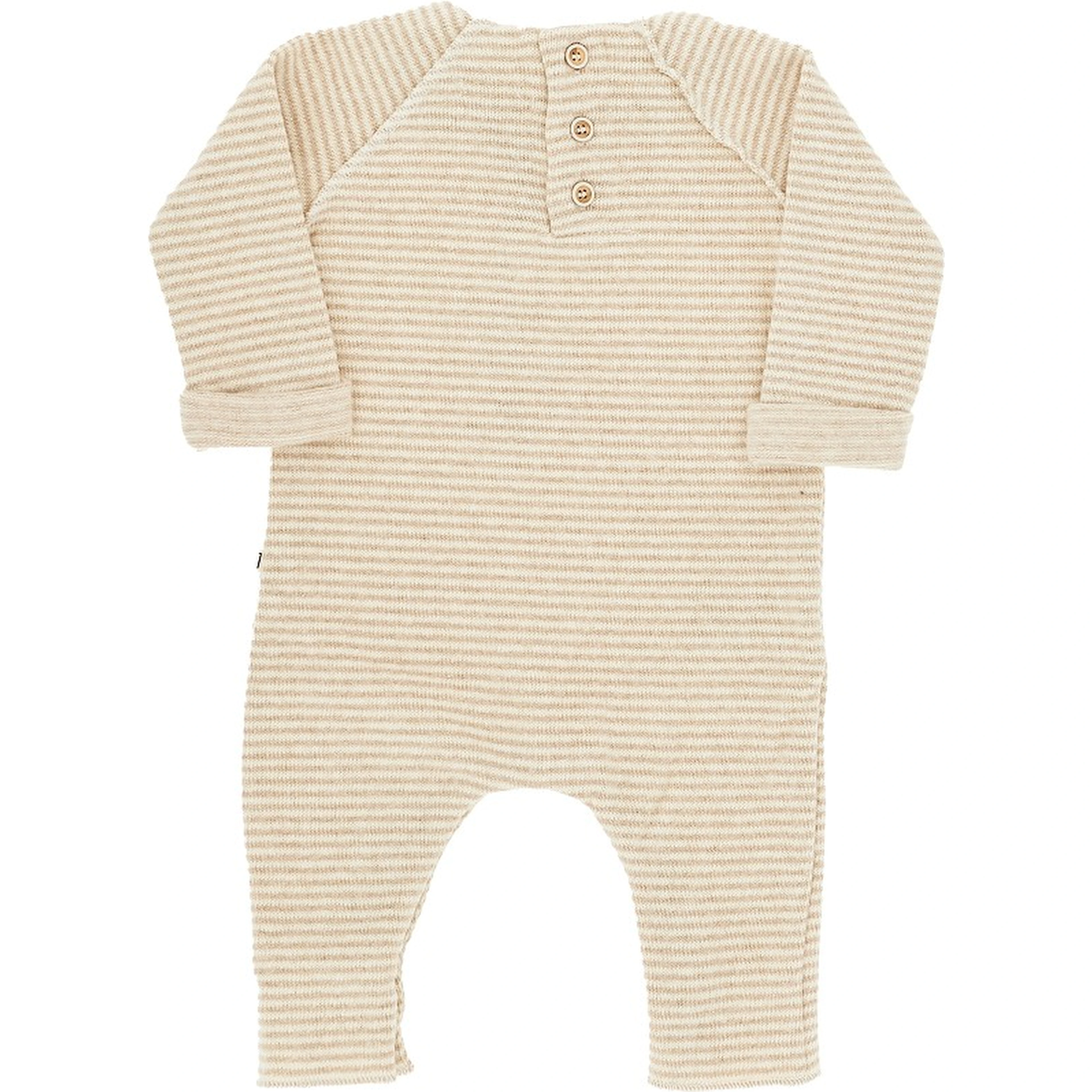 Striped cotton-blend romper suit