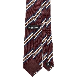 Silk necktie with jacquard motif
