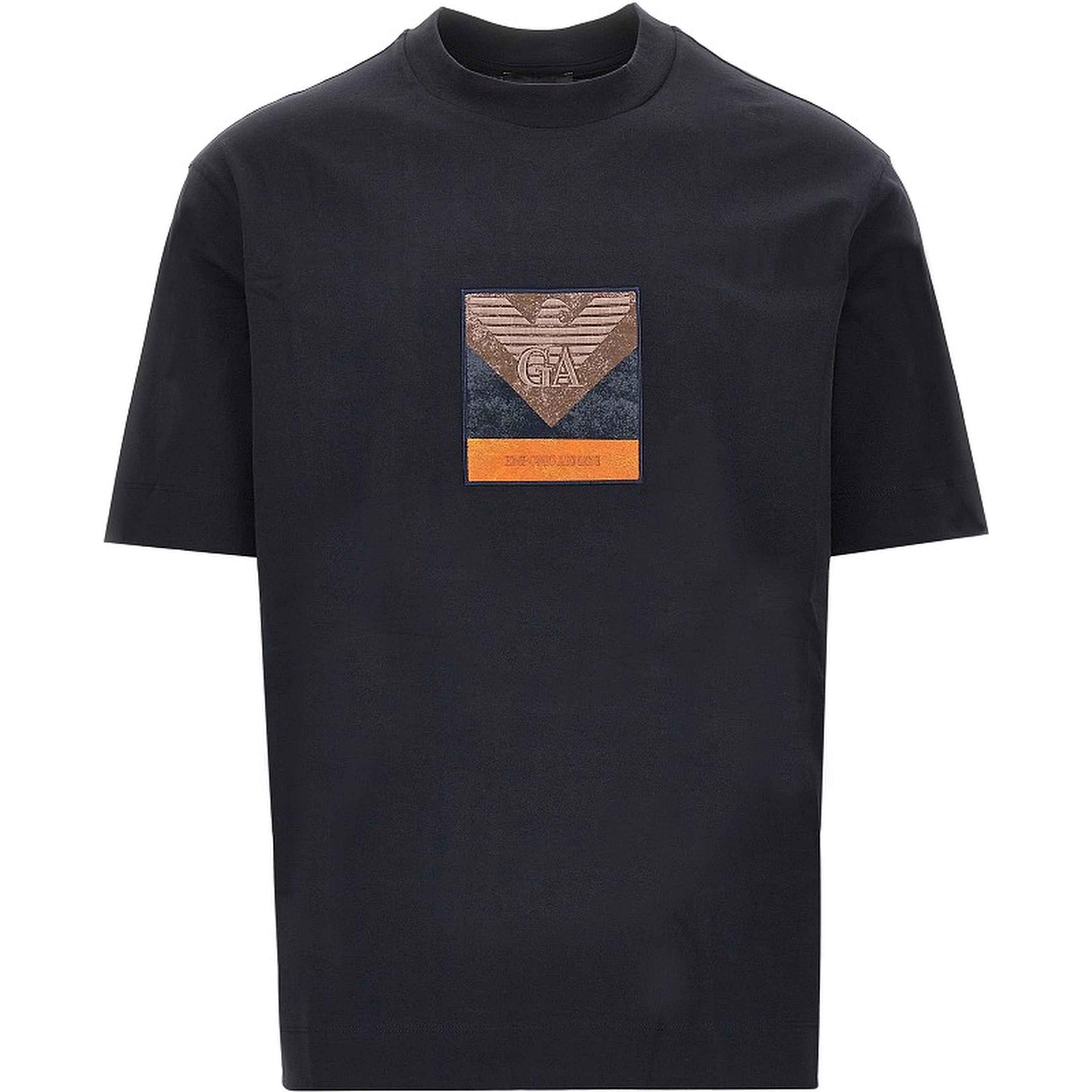 Jersey T-shirt with logo patch