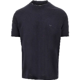 Lyocell and cotton blend T-shirt with logo