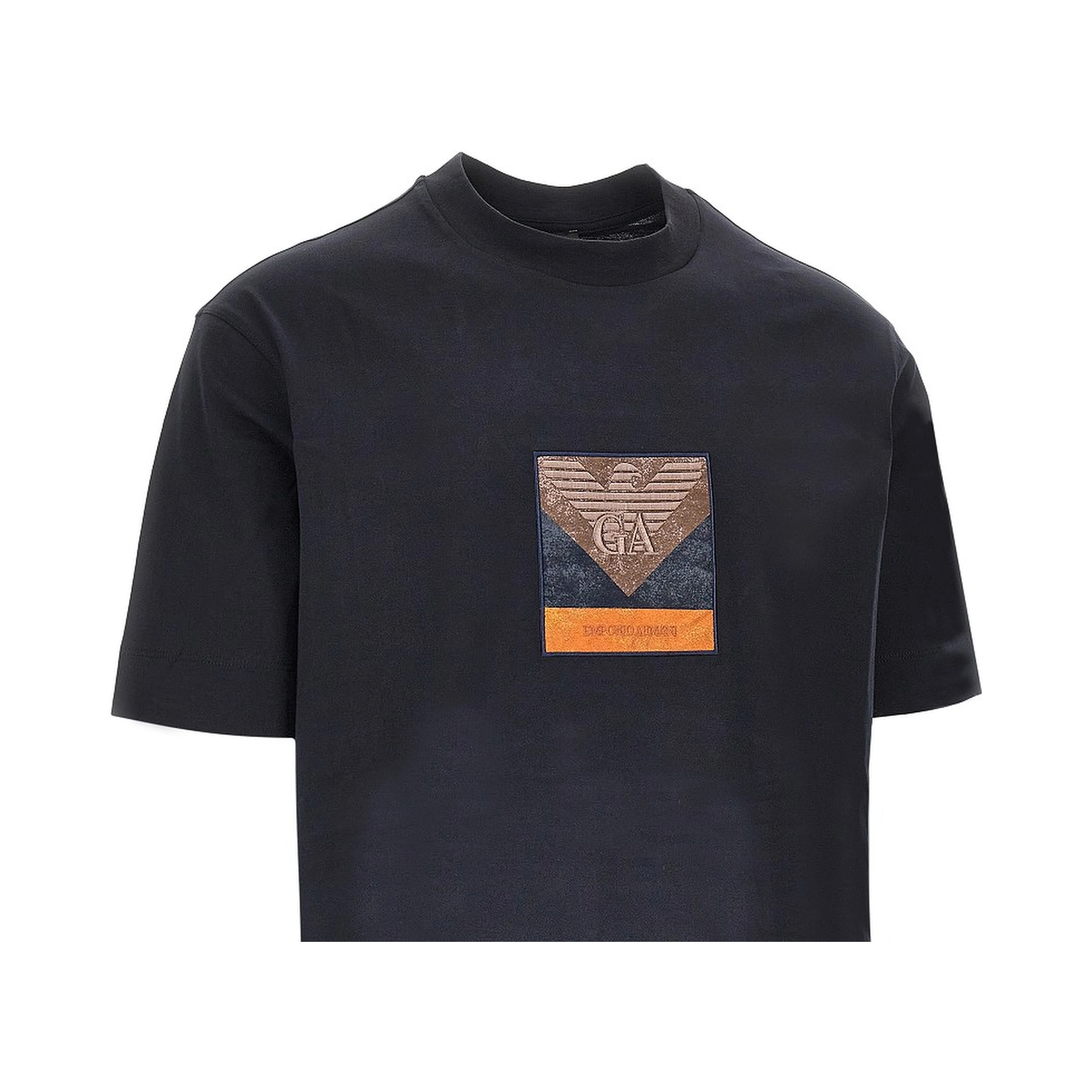 Jersey T-shirt with logo patch
