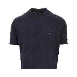 Lyocell and cotton blend T-shirt with logo