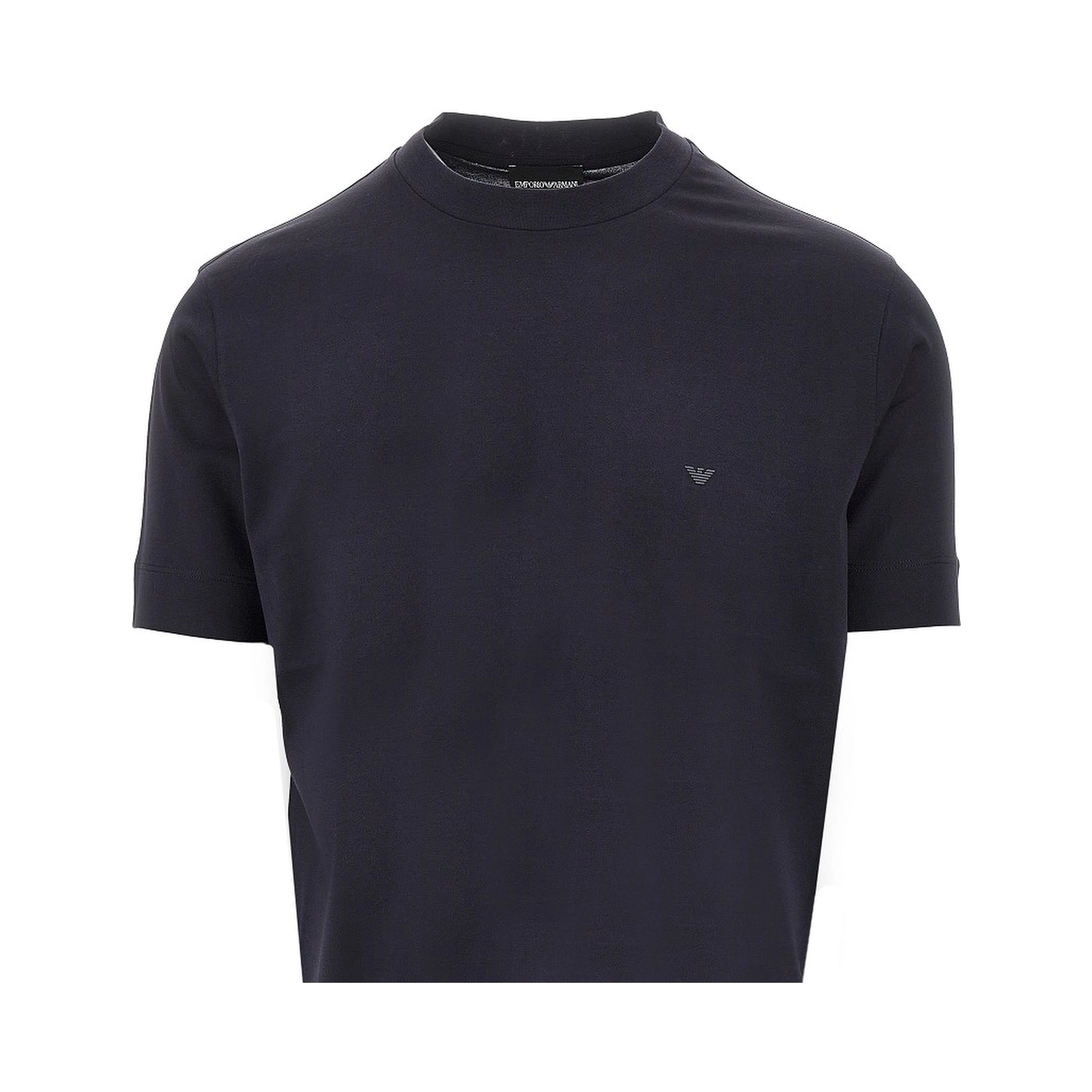 Lyocell and cotton blend T-shirt with logo