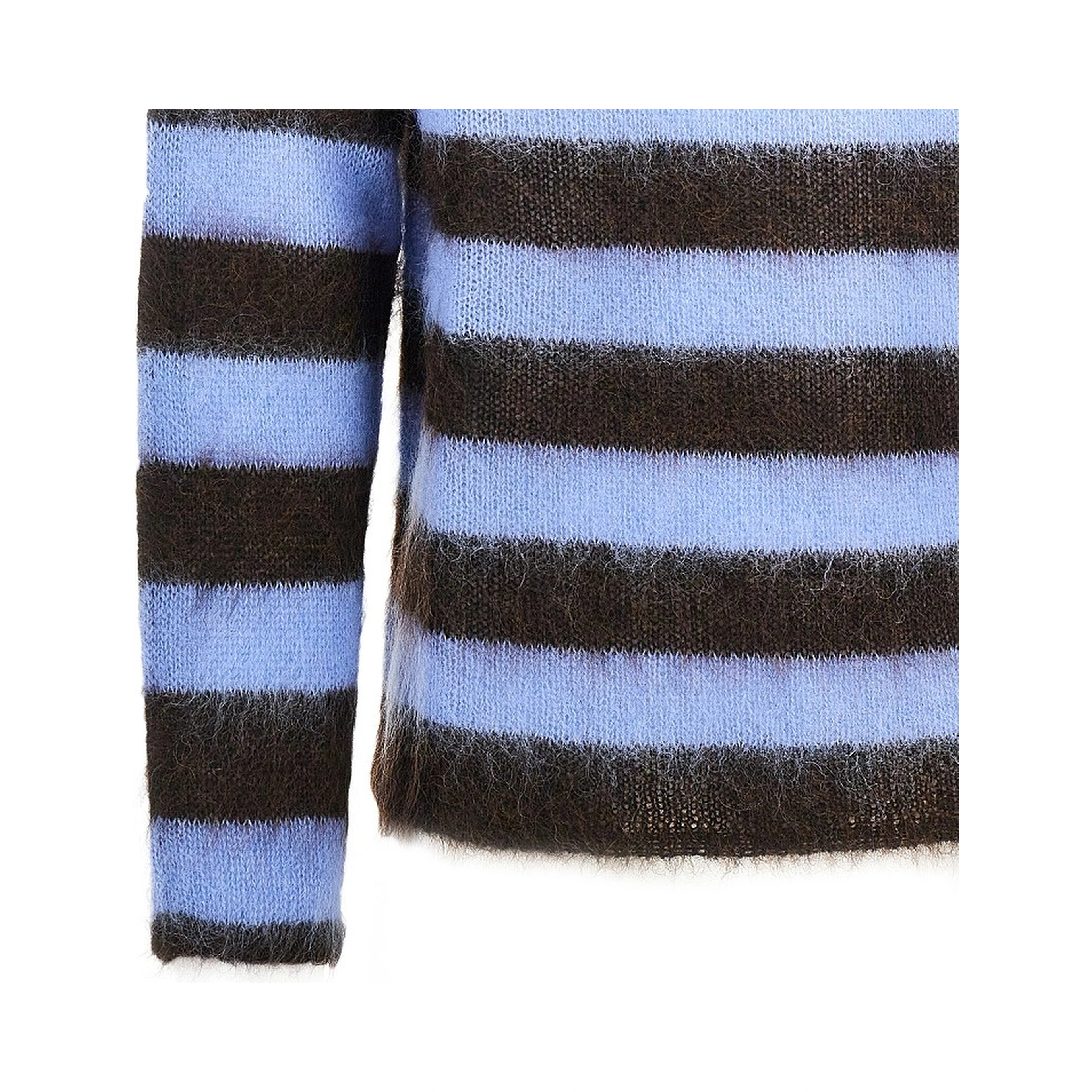 Kniited sweater with striped motif