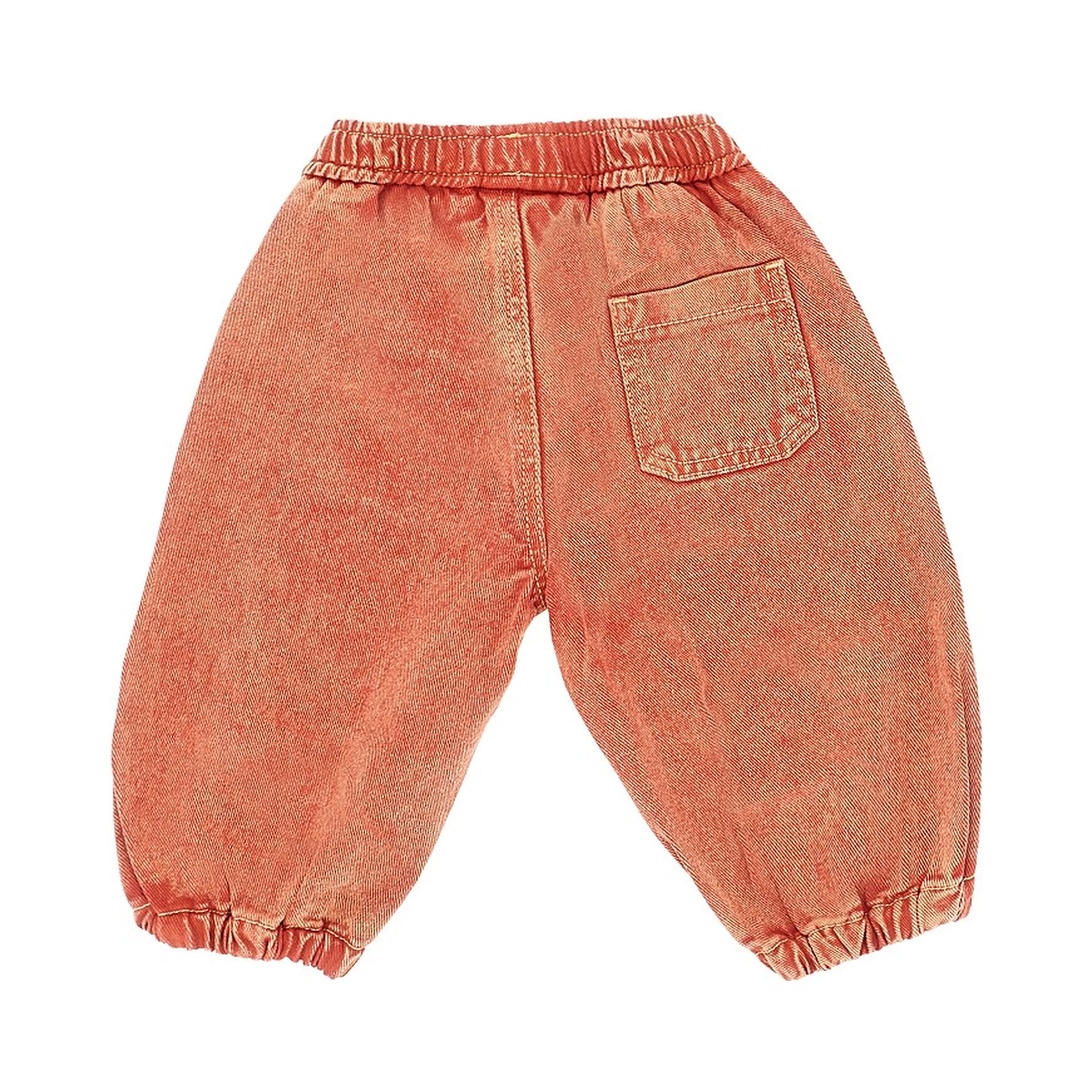 Denim pants with logo patch