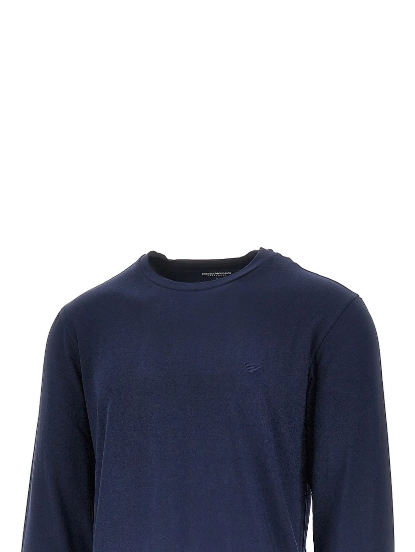 Stretch jersey T-shirt with Eagle embroidery