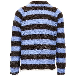 Kniited sweater with striped motif