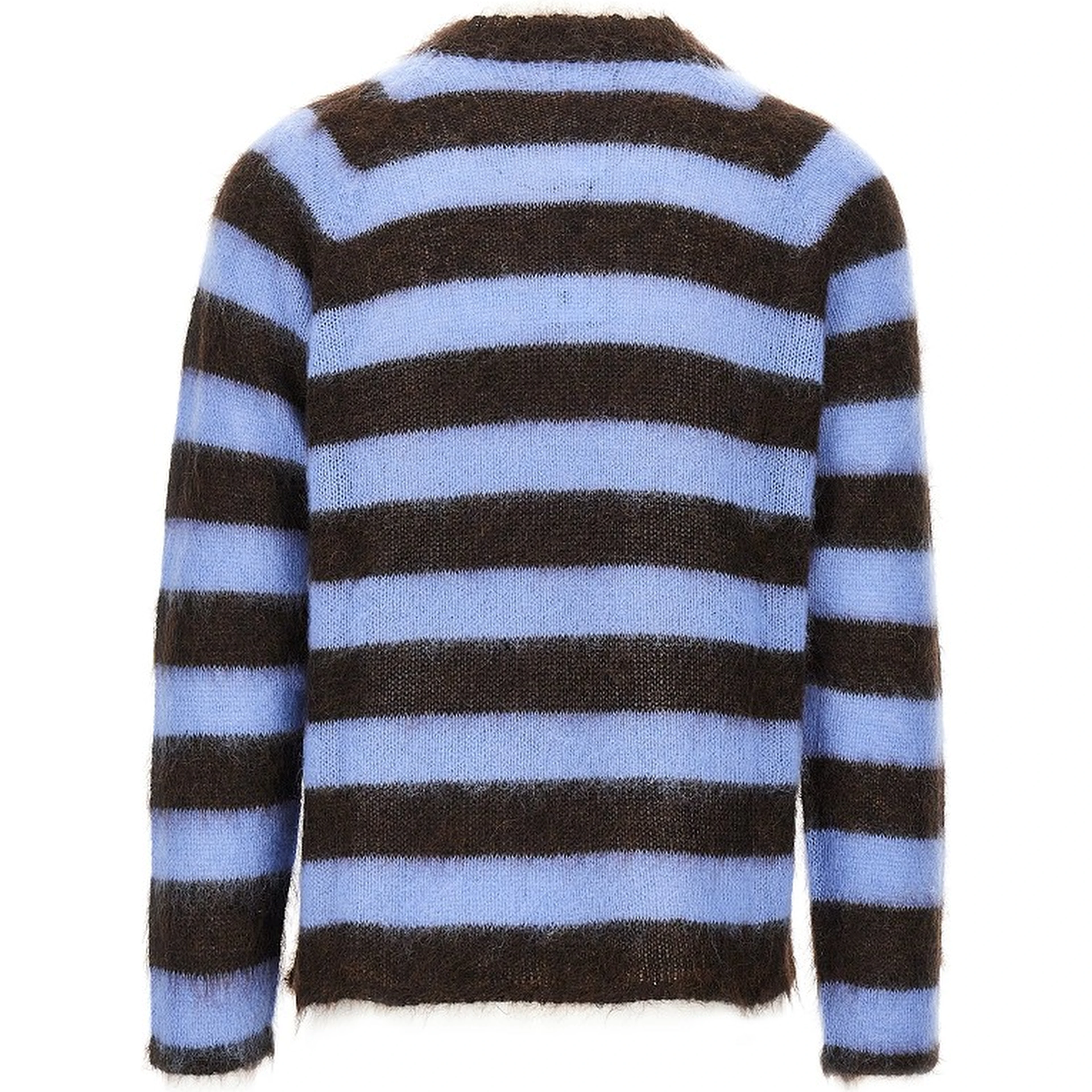 Kniited sweater with striped motif