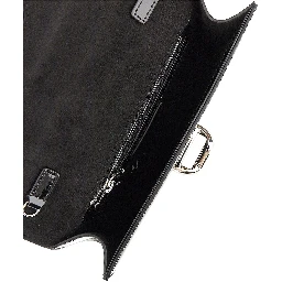 Patent leather clutch with chain