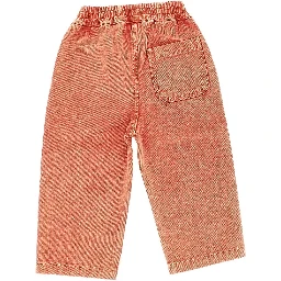 Denim pants with logo patch