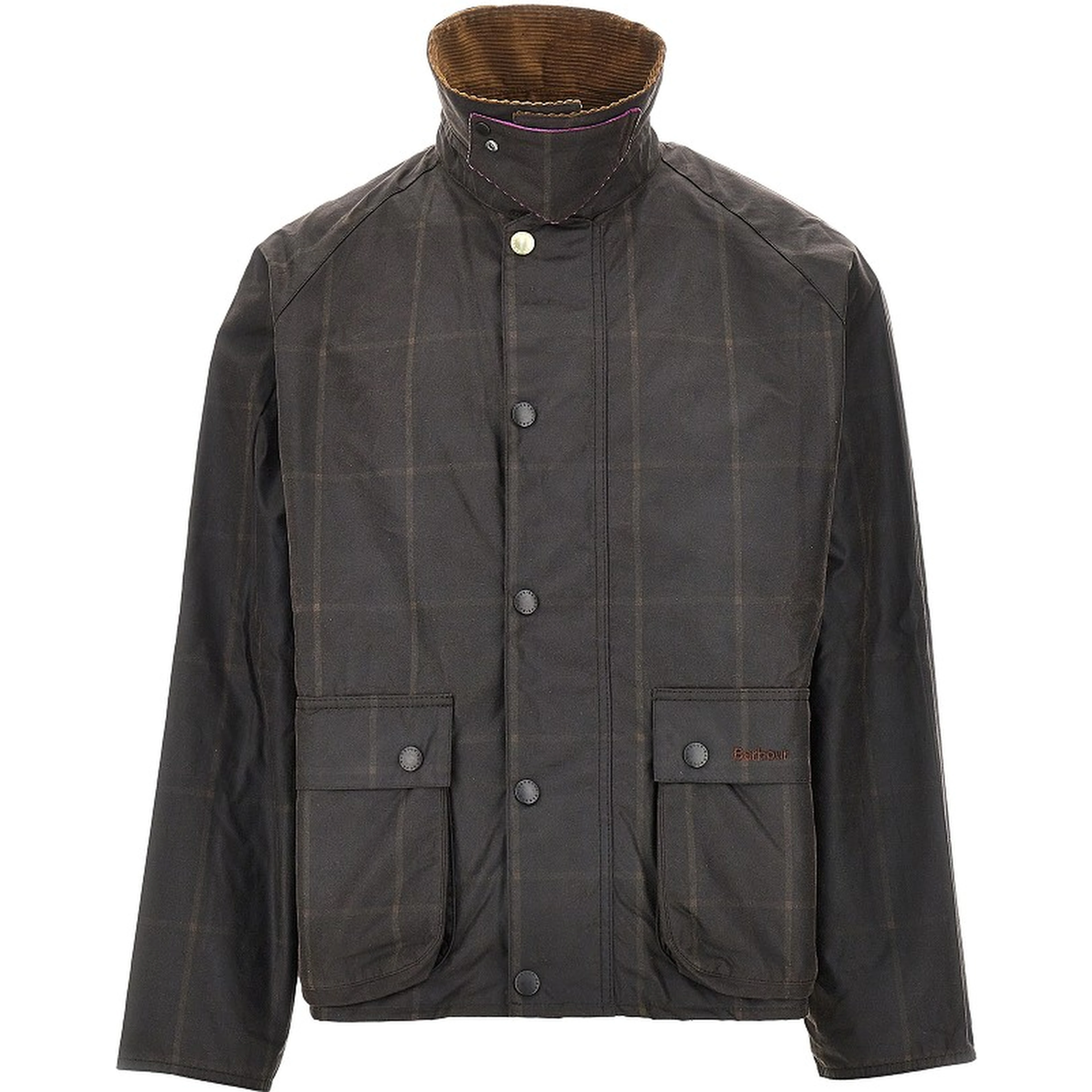 Transport Windowpane waxed cotton jacket