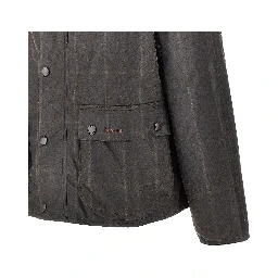 Transport Windowpane waxed cotton jacket