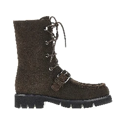 Suede leather ankle boots