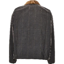 Transport Windowpane waxed cotton jacket