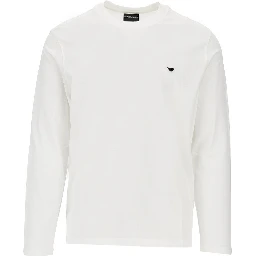 Lyocell and cotton blend T-shirt with logo