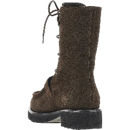 Suede leather ankle boots