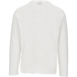 Lyocell and cotton blend T-shirt with logo